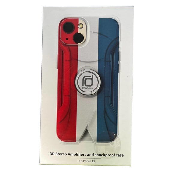 iPhone 13 Clear Shock proof case with stereo amplifier. Multifunction magnetic - Picture 3 of 4